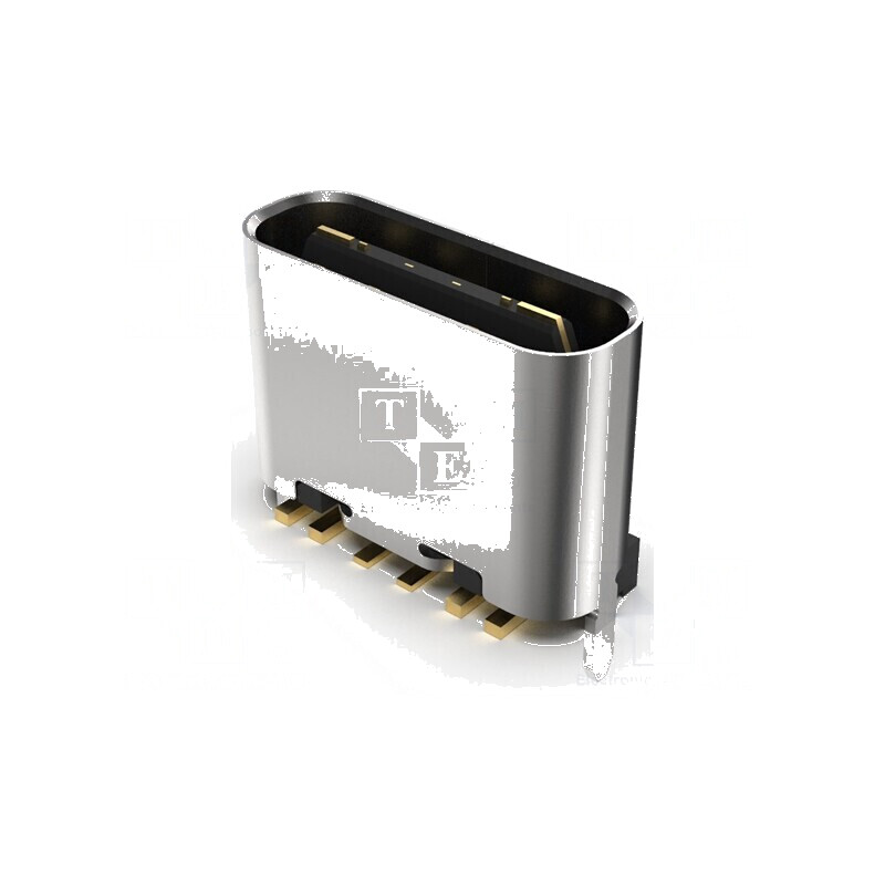 Conector USB C Soclu SMT PIN 6 Verticale pentru Montaj pe Placă Superioară 3A | Electronic-mag.ro | Componente Electronice