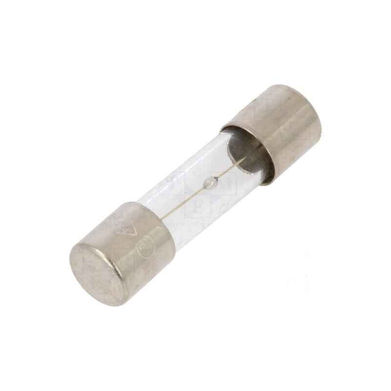 Siguranţă întârziere 2A 250VAC sticlă 5x20mm cu terminale din alamă | Electronic-mag.ro | Componente Electronice