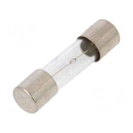 Siguranţă întârziere 2A 250VAC sticlă 5x20mm cu terminale din alamă | Electronic-mag.ro | Componente Electronice