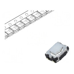 Microîntrerupător TACT SPST 0,02A/15VDC SMT fără 2,5mm - Comutator Compact pentru Aplicații Electronice | Electronic-mag.ro | Co