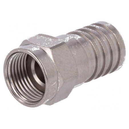 Conector F Mufă Tată Drept 75Ω RG6 pentru Sertizare Hexagon - Componente Audiovizuale | Electronic-mag.ro | Componente Electroni