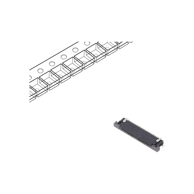 Conector FFC/FPC Orizontal 24 PIN Superioare ZIF pentru Aplicații Electronice | Electronic-mag.ro | Componente Electronice