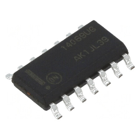 'IC Digital NOT 6 IN 1 CMOS SMD SO14 3-18VDC -55°C până la 125°C, Tub' | Electronic-mag.ro | Componente Electronice