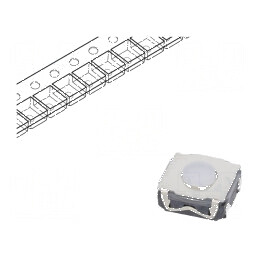 Microîntrerupător TACT SPST-NO Poz: 2 0,05A/32VDC SMT Fără 4N - Comutator Compact pentru Aplicații Electronice | Electronic-mag.
