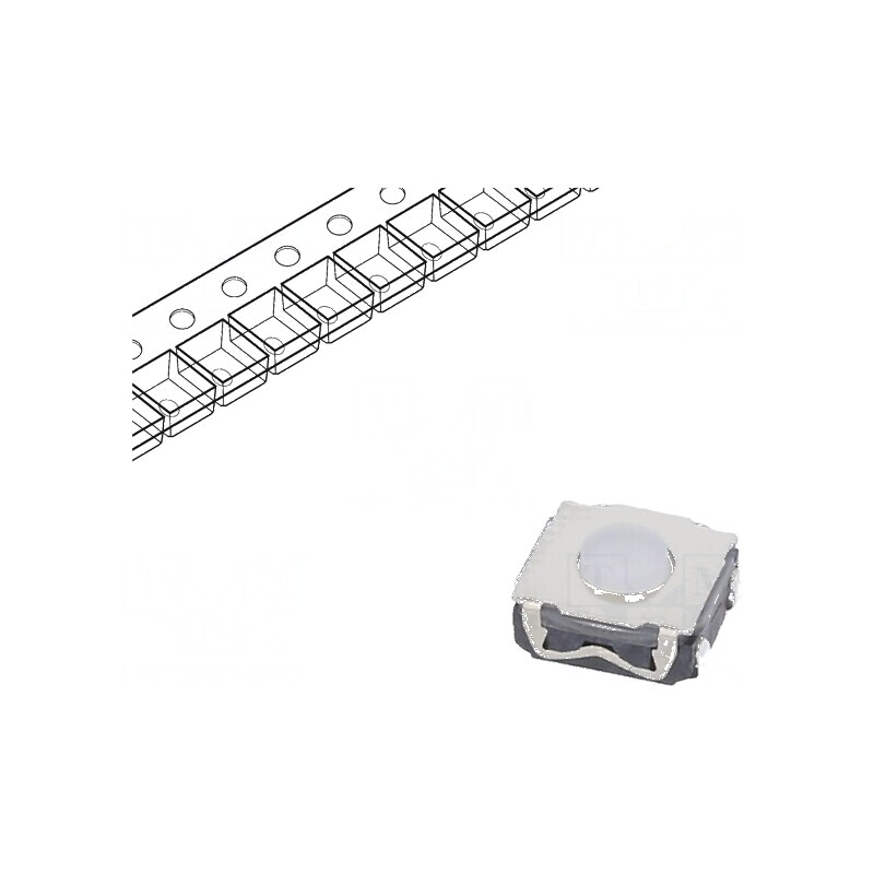 Microîntrerupător TACT SPST-NO Poz: 2 0,05A/32VDC SMT Fără 4N - Comutator Compact pentru Aplicații Electronice | Electronic-mag.