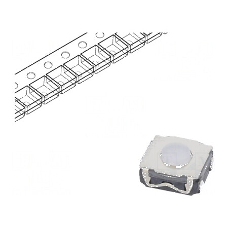 Microîntrerupător TACT SPST-NO Poz: 2 0,05A/32VDC SMT Fără 4N - Comutator Compact pentru Aplicații Electronice | Electronic-mag.