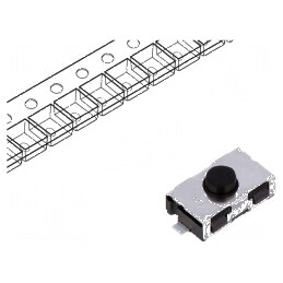 Microîntrerupător TACT SPST-NO Poz: 2 0,05A/32VDC SMT Fără Punct de Actiune | Electronic-mag.ro | Componente Electronice