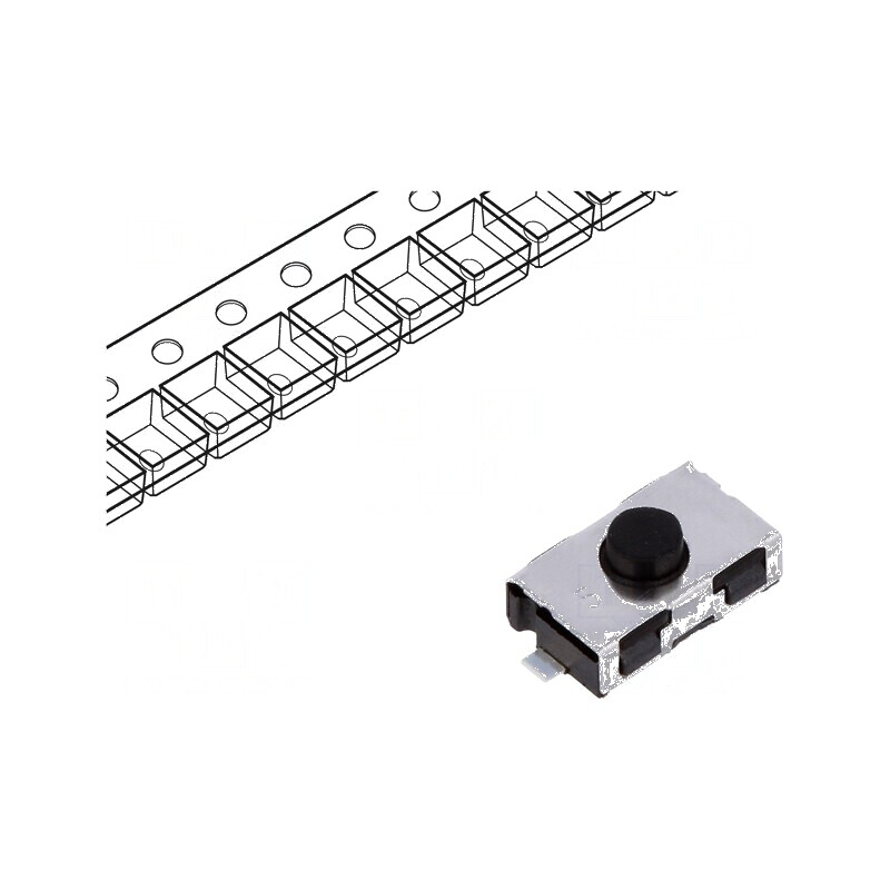 Microîntrerupător TACT SPST-NO Poz: 2 0,05A/32VDC SMT Fără Punct de Actiune | Electronic-mag.ro | Componente Electronice Microîntrerupător TACT SPST-NO Poz: 2 0,05A/32VDC SMT Fără Punct de Actiune | Electronic-mag.ro | Componente Electronice
