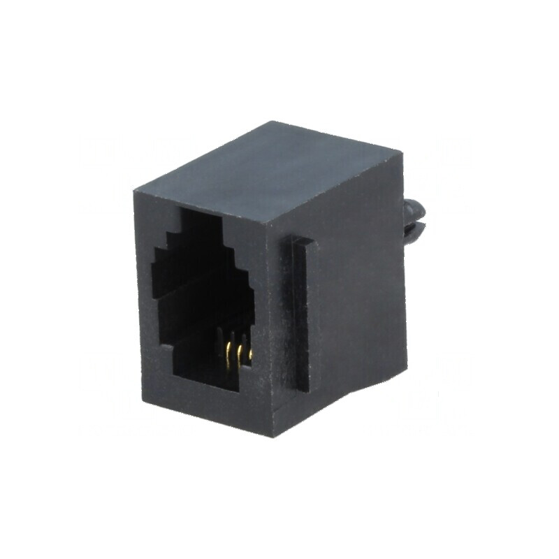 Conector RJ9 soclu 4PIN Cat 5 4p4c THT drept - soluție profesională de conectare | Electronic-mag.ro | Componente Electronice