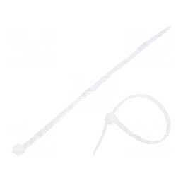 Colier de strângere din poliamidă naturală L: 120mm W: 2,5mm 80N pentru utilizări industriale | Electronic-mag.ro | Componente E