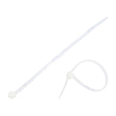 Colier de strângere din poliamidă naturală L: 120mm W: 2,5mm 80N pentru utilizări industriale | Electronic-mag.ro | Componente E