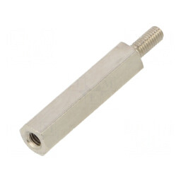 Piuliță Distanțieră Filetată 25mm M3 Intern și M3 Extern - Accesorii pentru Construcții și Mecanism  | Electronic-mag.ro | Compo