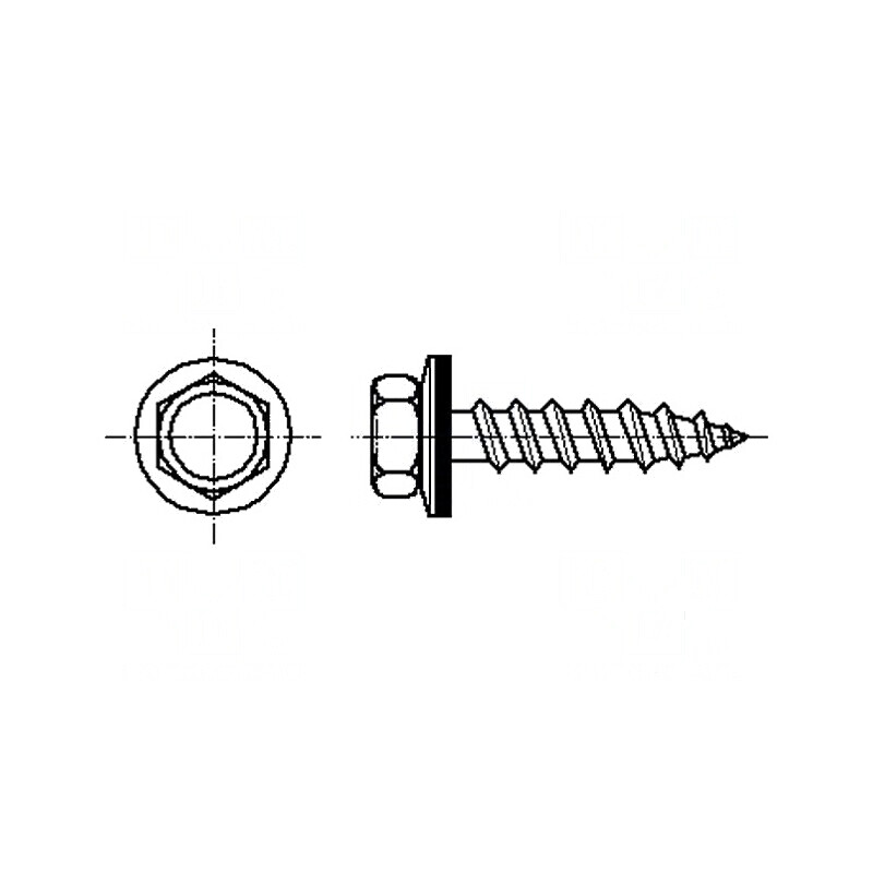 Şurub cu şaibă 6,5x25 mm - Cap Hexagonal Fără 3/8 BN 53 | Electronic-mag.ro | Componente Electronice