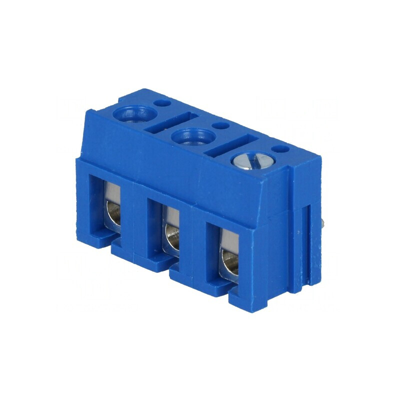 Regletă de conexiuni pentru PCB drept, 7,5mm, 3 piste, compatibilă cu plăci de circuit imprimat | Electronic-mag.ro | Componente