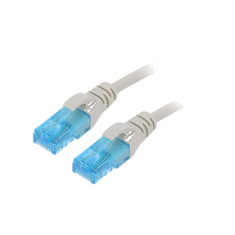 Cablaj de rețea Patch Cord U/UTP 5e Litat CCA PVC Gri 0,25m 26AWG | Electronic-mag.ro | Componente Electronice