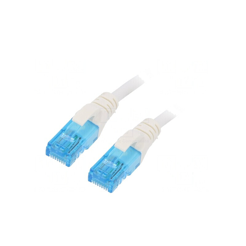 Cablu Patch U/UTP 5e litat CCA PVC alb 0,25m 26AWG - Conexiune de Înaltă Calitate | Electronic-mag.ro | Componente Electronice