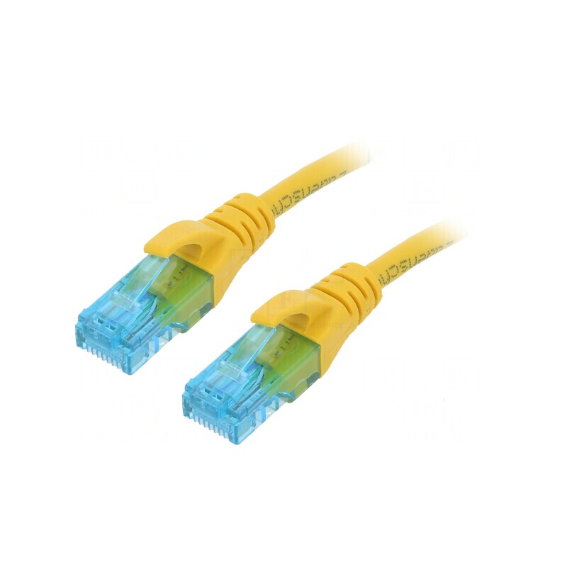 Cablaj de rețea Patch Cord U/UTP 5e Litat CCA PVC Galben 0,25m 26AWG | Electronic-mag.ro | Componente Electronice