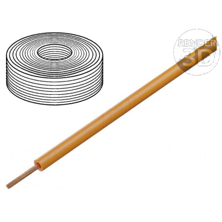 Cablu H05Z-K litat cu secțiune de 0,5mm², izolație LSZH, portocalie, 300V/500V, lungime 100m | Electronic-mag.ro | Componente El