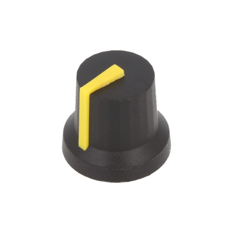 Buton Rotativ cu Indicator Guma, Plastic Øax: 6mm, Dimensiuni Ø16,8x14,5mm | Electronic-mag.ro | Componente Electronice