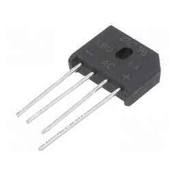 Punte Redresoare Monofazată Urmax 50V, 6A, 150A - Componentă Electrică de Înaltă Performanță | Electronic-mag.ro | Componente El