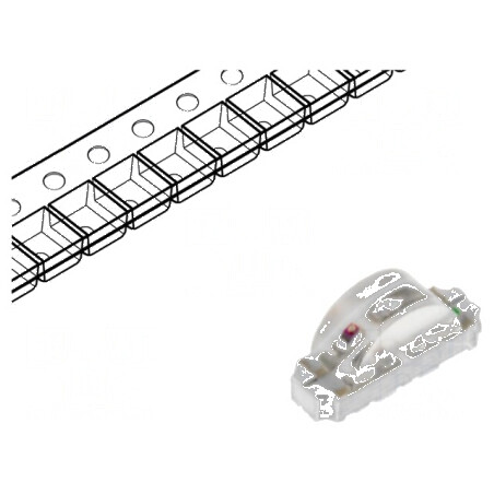 LED SMD 1204 RGB 3x1,5x1mm 120° 20mA cu lungimi de undă λd: 465nm, 525nm, 621nm - Bandă LED Multicoloră pentru Iluminat Dec | El