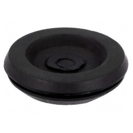 Manșon cu Cap Adâncit pentru Montaj Ø Orificiu 25,2mm, Ø Orificiu Interior 16mm, Negru | Electronic-mag.ro | Componente Electron