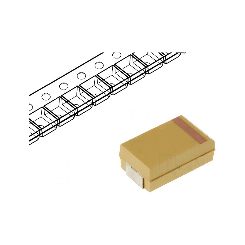 Condensator Tantal 33uF 16VDC SMD D 2917 ±10% -55° până la 125°C | Electronic-mag.ro | Componente Electronice