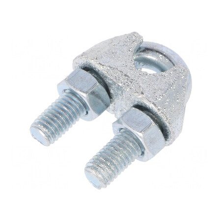 Bridă Clemă de Prindere Cablu Oțel pentru Cablu Ø10mm - Accesoriu de Fixare Profesional pentru Cablu | Electronic-mag.ro | Compo