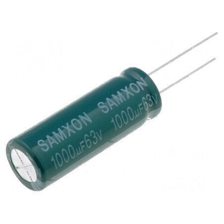 Condensator Electrolitic Low ESR THT 1000uF 63VDC Ø12,5x35mm - Componentă Electronică de Înaltă Performanță | Electronic-mag.ro 