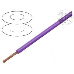 Cablu electric H05V-K LgY cu fir din cupru 0,35mm² PVC violet 300V/500V, lungime 25m | Electronic-mag.ro | Componente Electronic