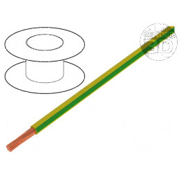Cablu H05V-K LgY Litat Cu 0,35mm² PVC Galben-Verde 300V/500V - Cablu Electric de Conexiune | Electronic-mag.ro | Componente Elec