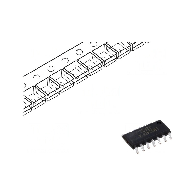 Amplificator Operațional SO14 3÷23VDC cu Rola și Bandă - Curent de Bias 10pA | Electronic-mag.ro | Componente Electronice