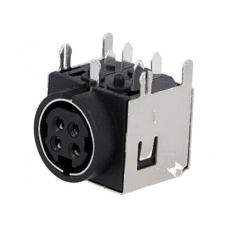 Conector alimentare DC soclu R7B mamă PIN 4 ecranat THT - componentă electronică de înaltă calitate pentru aplicații indus | Ele