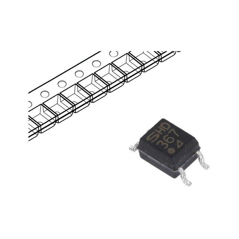 Optocuplor SMD cu 1 Canal, Iesire Tranzistori, Izolatie 3,75kV, Tensiune Colector-Emetator 80V | Electronic-mag.ro | Componente 