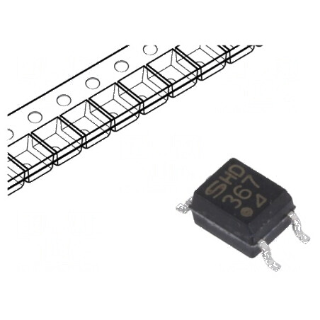 Optocuplor SMD cu 1 Canal, Iesire Tranzistori, Izolatie 3,75kV, Tensiune Colector-Emetator 80V | Electronic-mag.ro | Componente 