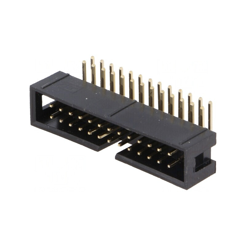 Conector IDC Soclu Tată 26 PIN Unghi 90° THT Aurit 2,54mm | Electronic-mag.ro | Componente Electronice