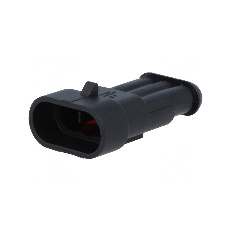 Conector cablu-cablu mufa tată Superseal 1.5 PIN 3 pentru temperaturi între -40 și 125°C | Electronic-mag.ro | Componente Electr