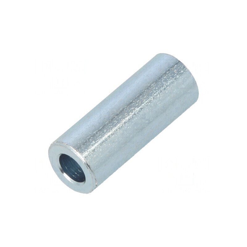Manșon distanțier cilindric din oțel zincat 15mm, Diametru exterior 6mm | Electronic-mag.ro | Componente Electronice