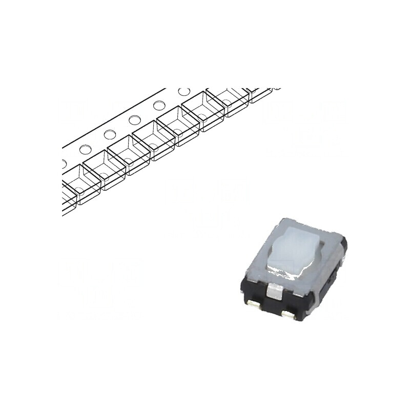 Microîntrerupător TACT SPST Poz: 2 0,02A/15VDC SMT 2,1mm fără terminale | Electronic-mag.ro | Componente Electronice