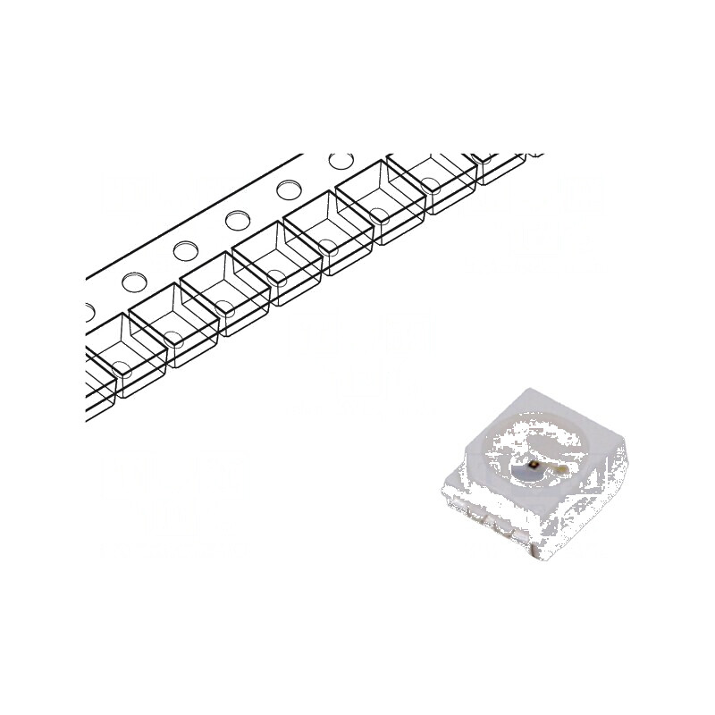 LED SMD PLCC2 Verde 11,2-40mcd 3,2x2,8x1,9mm 120° 20mA 48mW - Lumină Eficientă pentru Proiecte Electrice | Electronic-mag.ro | C