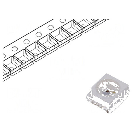 LED SMD PLCC2 Verde 11,2-40mcd 3,2x2,8x1,9mm 120° 20mA 48mW - Lumină Eficientă pentru Proiecte Electrice | Electronic-mag.ro | C