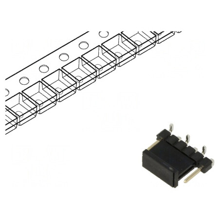 Conector SMT 2,54mm cu 6 Pini Tată pentru Şiruri Pini | Electronic-mag.ro | Componente Electronice