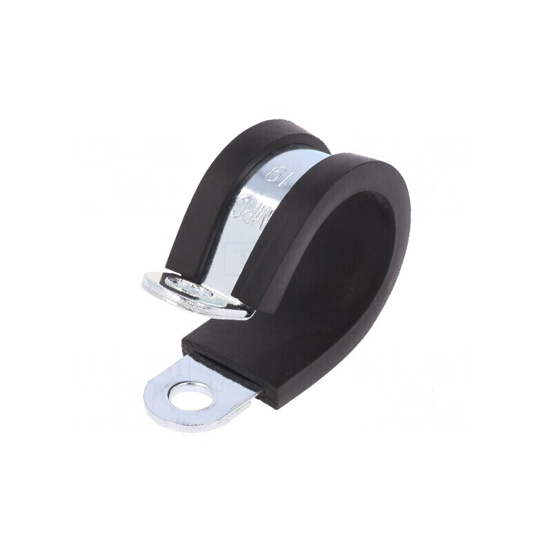 Clipsuri Øbuclă din oţel, 19mm W: 19mm, cu protecţie din EPDM | Electronic-mag.ro | Componente Electronice