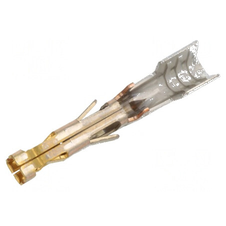 Pin mamă aurit 16AWG-14AWG Mega-Fit, tăiat din rolă, crimpat - Conector electric profesional | Electronic-mag.ro | Componente El