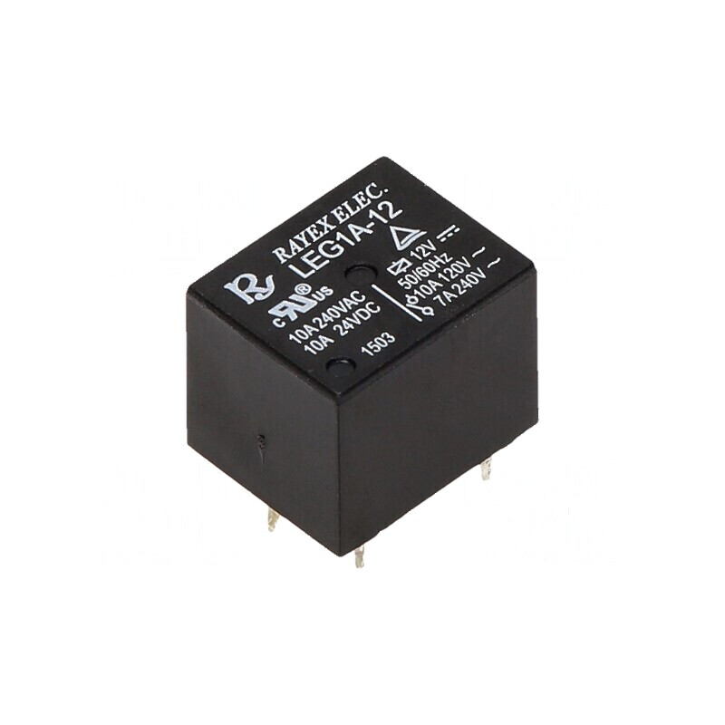 Releu electromagnetic SPST-NO 12VDC 10A/120VAC LEG pentru aplicații industriale | Electronic-mag.ro | Componente Electronice