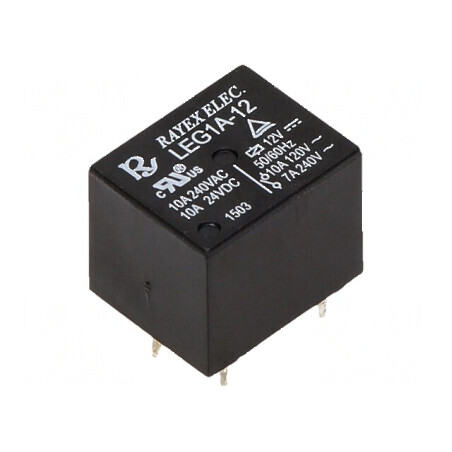 Releu electromagnetic SPST-NO 12VDC 10A/120VAC LEG pentru aplicații industriale | Electronic-mag.ro | Componente Electronice