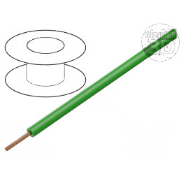 Cablu electric H05V-K LgY cu fir de cupru 0,35mm², izolație PVC verde, 300V/500V, lungime 25m | Electronic-mag.ro | Componente E