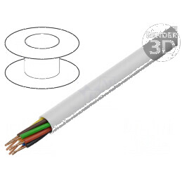 Cablu BiTprotect YTDY 8x0,5mm Rotund cu Izolație PVC Alb - Sârmă Electrica de Înaltă Calitate | Electronic-mag.ro | Componente E