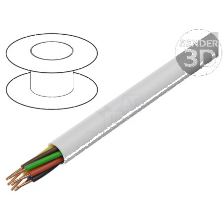 Cablu BiTprotect YTDY 8x0,5mm Rotund cu Izolație PVC Alb - Sârmă Electrica de Înaltă Calitate | Electronic-mag.ro | Componente E