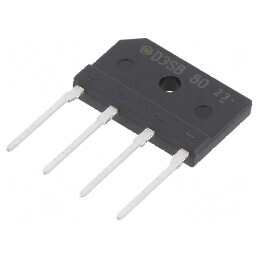 Punte redresoare monofazată Urmax 800V, curent continuu 4A, curent de suprasarcină 120A, plăci de montaj | Electronic-mag.ro | C